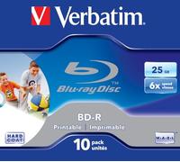 Verbatim BD-R SL 25GB 6x Printable 10 Pack Jewel Case 10 pz