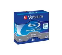 Verbatim - BD-RE - Confezione da 5 - 25 Go - 2x - Custodia CD