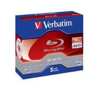 Verbatim BD-RE DL 50GB 2 x 5 Pack Jewel Case 5 pz