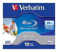 Verbatim Dischi Blu-ray BD-R DL 50 GB registrabili – 10 pezzi