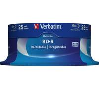 1x25 Verbatim BD-R Blu-Ray 25GB 6x Speed Datalife No-ID Cakebox