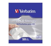 Verbatim Buste per CD - 50 Pezzi - Custodie CD - Buste per CD - Protezione da Polvere e Sporco - Bustine per CD con Finestra Trasparente - Buste di Carta richiudibili per CD, Dvd e Blu-Ray