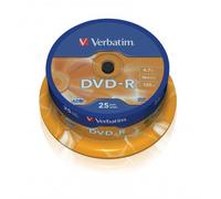 Verbatim 25 DVD-R AZO Matt Silver 4,7GB 16X cake box - 43522