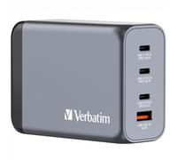 VERBATIM 32205 - Caricabatterie USB, 140 W, 3 USB-C PD, 1 USB-A QC 3.0, GaN