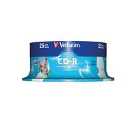Verbatim CD-R AZO Wide Inkjet Printable 700 MB 52x 25 pz