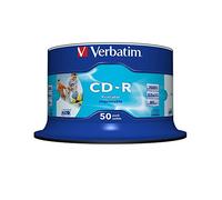 Verbatim CD-R AZO Wide Inkjet Printable no ID 700 MB 52x 50 pz