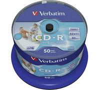 Verbatim CD-R 80MIN Datalife PLUS Printable - Confezione da 50 - NUOVO