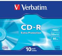 Verbatim CD-R Extra Protection 700 MB 52x 10 pz (CDR DATALIFE 48X 700 MB P - SLIM TRAY CART. 10 PACK EX/PRO - Warranty: 36M)
