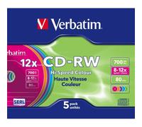Verbatim CD RW 80MIN Datalife PLUS Confezione da 5