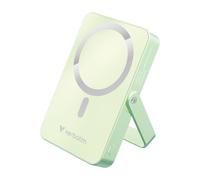 Verbatim Charge 'n' Go MagSafe Power Bank 10.000 mAh verde 15 W magnetico - PD 22 W ricarica rapida display LED & supporto pieghevole per iPhone 16/15/14/13/12 Pro/Pro Max - con cavo USB-C