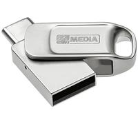 Verbatim Chiavetta USB 2.0 OTG 32 GB tipo A-C My Dual Argento