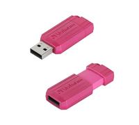 Verbatim chiavetta USB PinStripe 32GB I USB 2.0 I Memoria USB I Per Laptop Notebook Ultrabook TV Autoradio I Penna USB 2.0 I Pendrive con meccanismo a scorrimento I Hot Pink