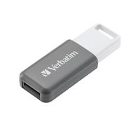 Verbatim DataBar - Chiavetta USB compatta con memoria dati da 128 GB, chiavetta USB 2.0 portatile, colore grigio, ideale per laptop, PC e notebook