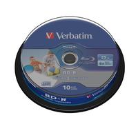 Verbatim Datalife 6x BD-R 25 GB 10 pz (BD-R SL DATALIFE 25GB 6X - 10 pk spindel - Warranty: 36M) NEW