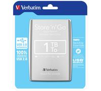 Verbatim Disco rigido portatile Store 'n' Go USB 3.0 da 1 TB Argento