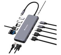 Verbatim Docking Station USB C Multiport 14 In 1 Hdmi 4K Vga Pd 85W 32154