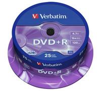Verbatim DVD+R 16x Argento opaco 25x
