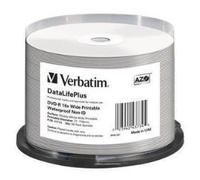 Verbatim Dvd-R 16X Wide Printable Glossy Waterproof Non-Id 50PK Spindle 43734