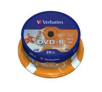 Verbatim - Scatola 25 DVD-R - stampabile - 43538 - 4,7GB Quantita min. 1