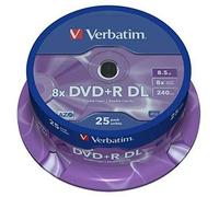 Verbatim 25 DVD+R DL Double Layer 8.5GB 8X cake box - 43757