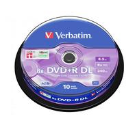 Verbatim DVD+R 8x Double Layer 8,5GB, colore: Argento, confezione da 10 10 Pack