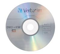 Verbatim DVD+RW 4.7GB 4X con superficie di marca - 1pk Jewel Case