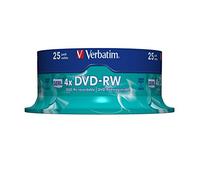 Verbatim DVD-RW Dischi riscrivibili 1x-4x, 120min 4.7Gb Ref 43639 [Pacco da 25]