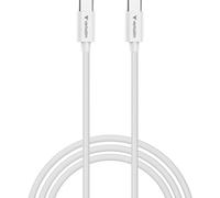 Verbatim Essentials - Cavo USB C a USB-C da 3 m, 100 W, PD 3.0, cavo di ricarica [bianco] per iPhone 17, 16, 15 Pro, Samsung Galaxy S24, S23, iPad Pro, MacBook Air, cavo di ricarica rapida USB C