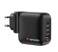 Verbatim GaN 32231, caricatore di rete da viaggio, USB 3.0, USB C, grigio, 100 W, forche intercambiabili C,G,A