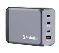VERBATIM 32205 - Caricabatterie USB, 140 W, 3 USB-C PD, 1 USB-A QC 3.0, GaN