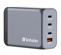 VERBATIM 32205 - Caricabatterie USB, 140 W, 3 USB-C PD, 1 USB-A QC 3.0, GaN