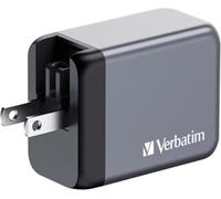 Verbatim GaN Charger 65 W 3 Porte USB-C Caricabatterie Power Adapter con 2 x USB-C e 1 x USB-A, caricatore rapido multipresa per Apple MacBook, Notebook, iPad, iPhone, Samsung e Co