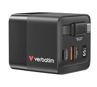 Verbatim GaN Charger 65W Universale Nero AC Ricarica rapida Interno NEW