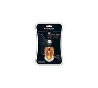 Verbatim Go Mini mouse Ufficio USB tipo A Ottico 1000 DPI (Optical Mini Travel Mouse - USB Volcanic Orange - Warranty: 24M) NEW
