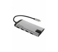 Verbatim 49142 replicatore di porte e docking station per laptop USB 3.2 Gen 1 (3.1 Gen 1) Type-C Nero, Argento