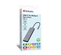 Verbatim Hub USB-C Pro Multiport 13 porte 8K Ultra HD Argento