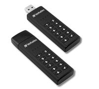 Verbatim Keypad Secure - Memoria USB-C 3.0 con tastierino d'accesso e crittografia dei dati - 128 GB - Nero