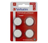 VERBATIM Lithium Battery CR2450 3V 4 NEW