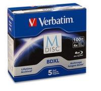 Verbatim M-DISC BDXL Bianchi 100 GB 6x - 5 Pezzi - Custodia Jewel