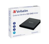 Verbatim Masterizzatore CD/DVD esterno Slimline Nero Tray Orizzontale 53504