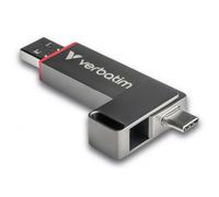Verbatim Memoria Dual USB-C/A 512 GB 3.2 Gen 1, Colore Grigio
