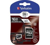 Verbatim Premium microSDHC Card con adattatore - 16Gb - classe 10 - 44082
