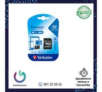 VERBATIM MICROSDHC 32GB CLASS 10 UHS-I CON ADATTATORE SD SCHEDA DI MEMORIA