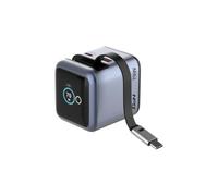 Verbatim Mini caricabatterie GaN da 70 W con display e cavo USB-C | Gan Charger - Caricatore rapido con USB-A, USB-C, EU, UK, spina USA per Apple MacBook, iPad, iPhone 15 - iPhone 17, Samsung
