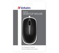 Verbatim mouse ambidestro USB A ottico 1000 DPI cavo nero 1,5 m