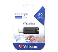 Verbatim PinStripe 3.0 - Memoria USB 3.0 da 32 GB  - Nero