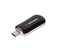 Verbatim Plectra USB-C Flash Drive Black 64GB, W129015935 (Black 64GB)