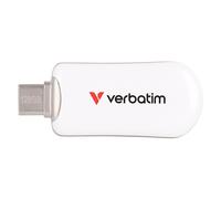 Verbatim Plectra White USB-C Flash Drive 30229 USB-Stick 128 GB Typ C