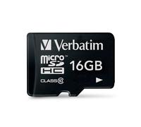 Verbatim Premium 16 GB MicroSDHC Classe 10 (VERBATIM SDHC 16GB CLASS10 Micro SDHC 16GB - Class 10) NEW