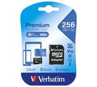 VERBATIM PREMIUM MICRO SD 256GB CLASSE 10
